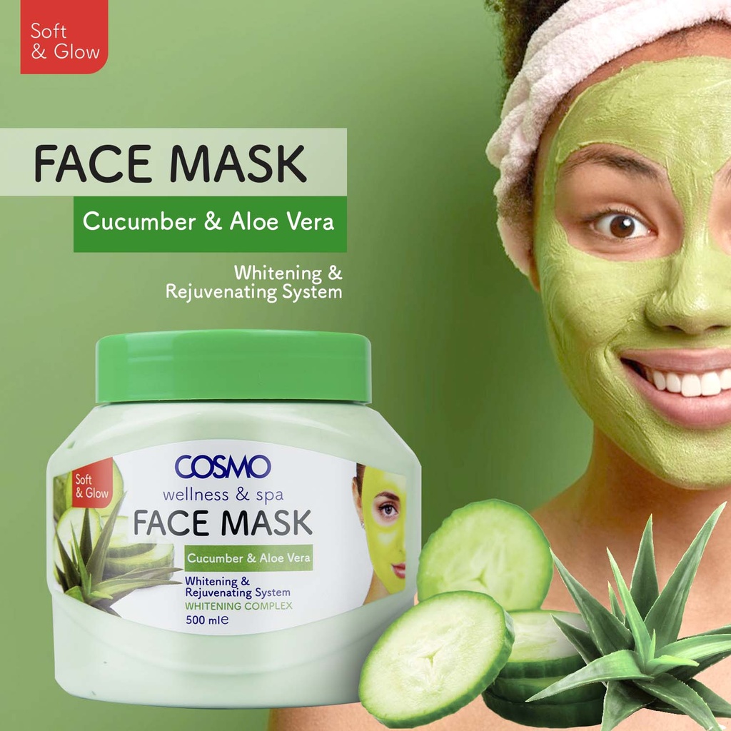 Cosmo Aloe Vera & Cucumber Face Mask 500ml